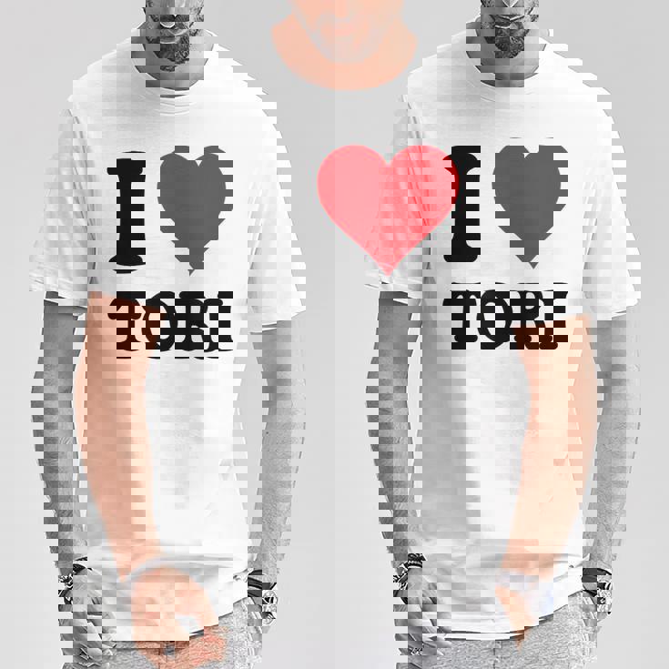 I Heart Tori ファーストネーム I Love パーソナライズ Tシャツ 面白い贈り物