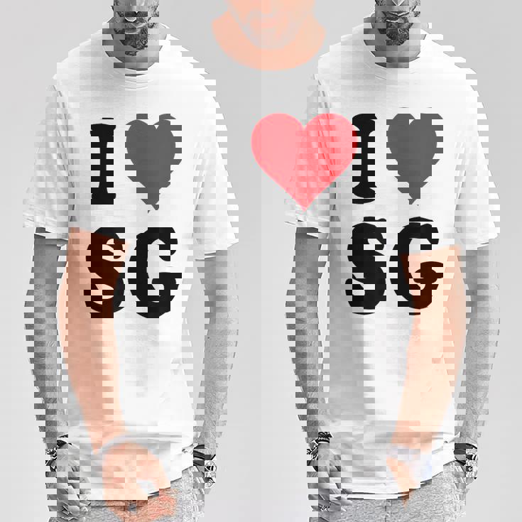I Heartg イニシャル I LoveG 姓 G Tシャツ 面白い贈り物