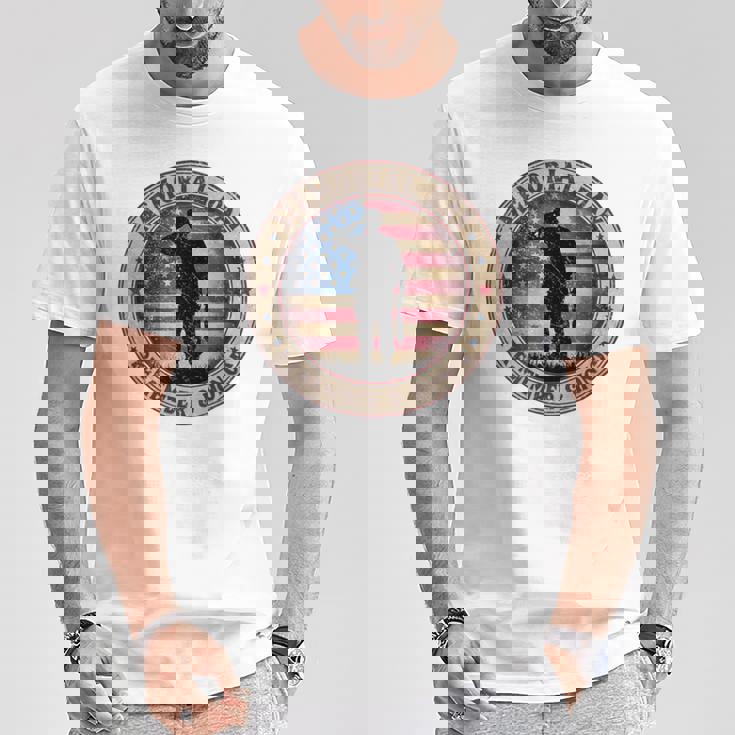 Honor Remember Memorial Day ヴィンテージポピーフラワー 愛国的 長袖tシャツ Tシャツ 面白い贈り物