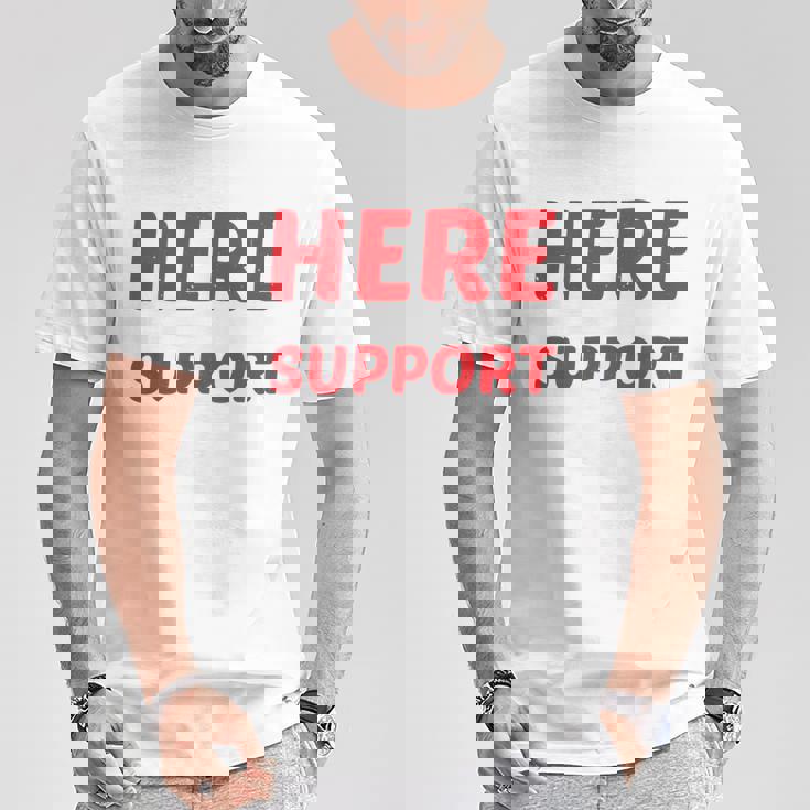 I'm Just Here For Moralupport 友情を高める 長袖tシャツ Tシャツ 面白い贈り物