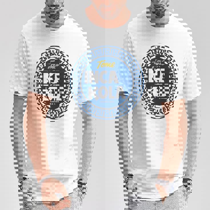 Inca Kola ペルーゴールデンコーラ バブルガム クリームソーダ Tシャツ 面白い贈り物