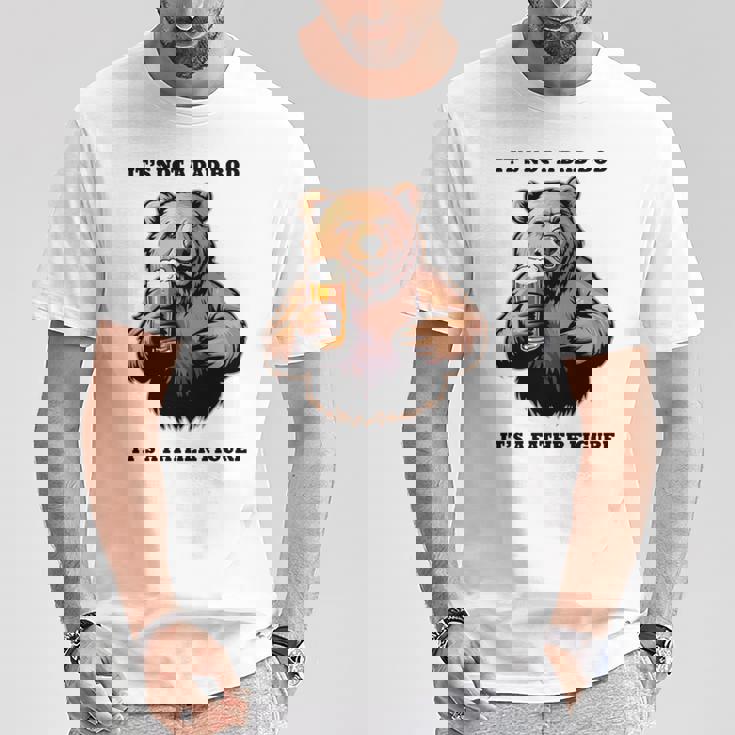 It's Not A Dad Bod、ビールで最高の人生を生きる父熊 長袖tシャツ Tシャツ 面白い贈り物