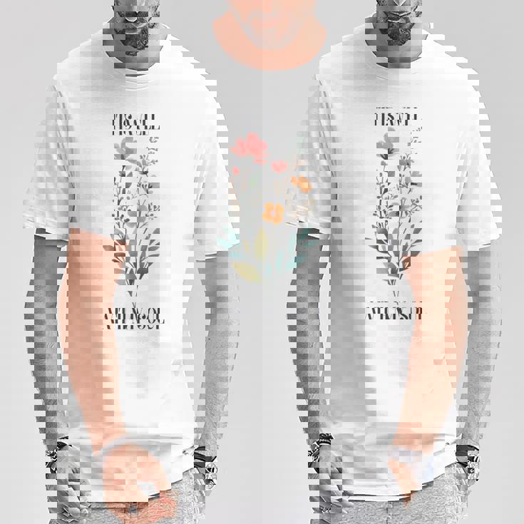 It Is Well With Myoul Christian 花柄 引用 クリスチャン 長袖tシャツ Tシャツ 面白い贈り物