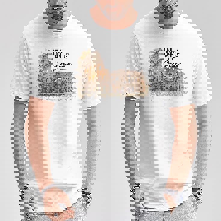 Italia Coliseo Roma Italia Amantes Hombres Es Niños Camiseta unisex Regalos divertidos