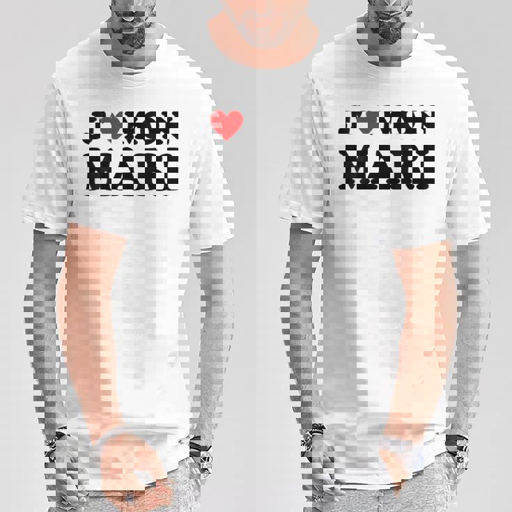 J' Aime Mon Mari Cadeau Coeur Rouge Pour T-Shirt Cadeaux drôles