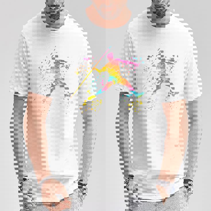 Javelin Throwe Colorsplash キッズ やり投げ Tシャツ 面白い贈り物