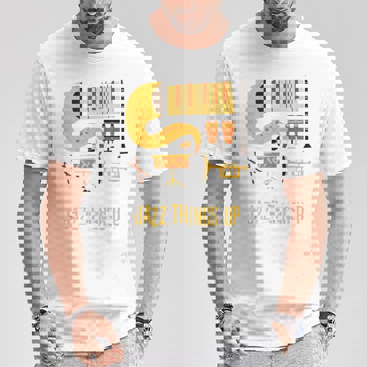 Jazz Things Up ヴィンテージジャズミュージック Tシャツ 面白い贈り物