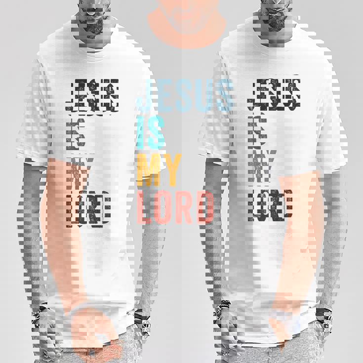 Jesus Is My Lord – Christian Faithintage Graphic Tシャツ 面白い贈り物
