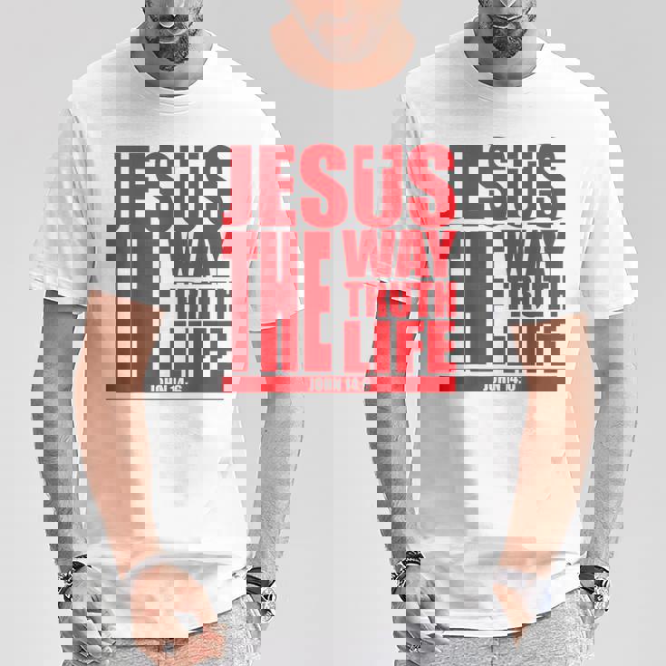 Jesus Is The Way Truth Life クリスチャン 男性 女性 クリスチャン Tシャツ 面白い贈り物