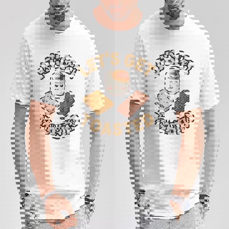 Kawaii'mores Let's Get Toast キュート 面白い キャンプ 駄洒落。 Tシャツ 面白い贈り物