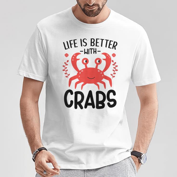 Laida Es Mejor Con Los Cangrejos Amante Del Cangrejo Para Niños Hombres Es Camiseta unisex Regalos divertidos