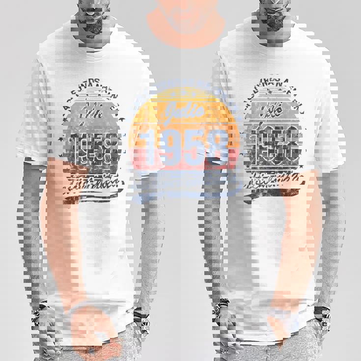 Las Leyendas Nacen En Julio 1958 Hombre Retro Camiseta unisex Regalos divertidos