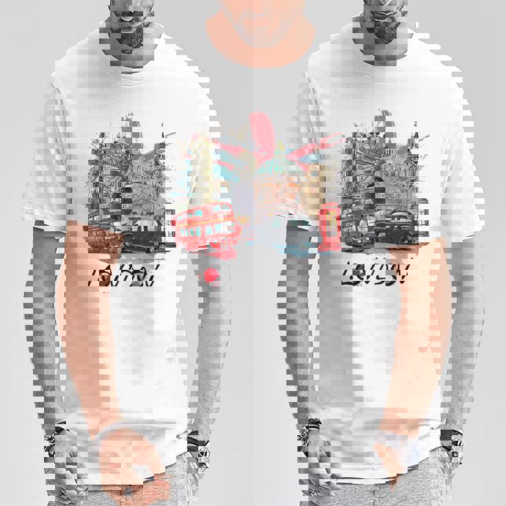 London Uk イギリス ノベルティ グラフィック お土産 ロンドン Tシャツ 面白い贈り物