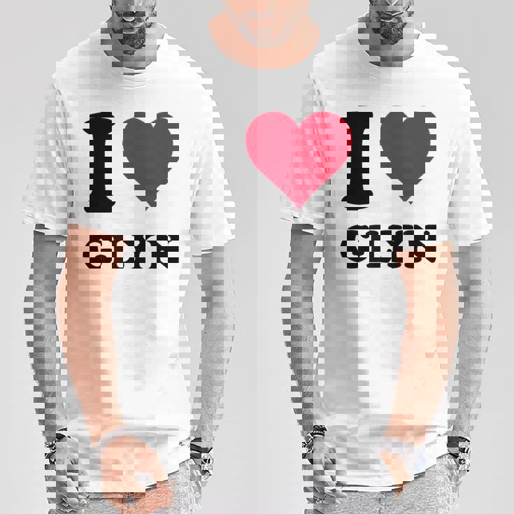 I Love Glyn Tシャツ 面白い贈り物