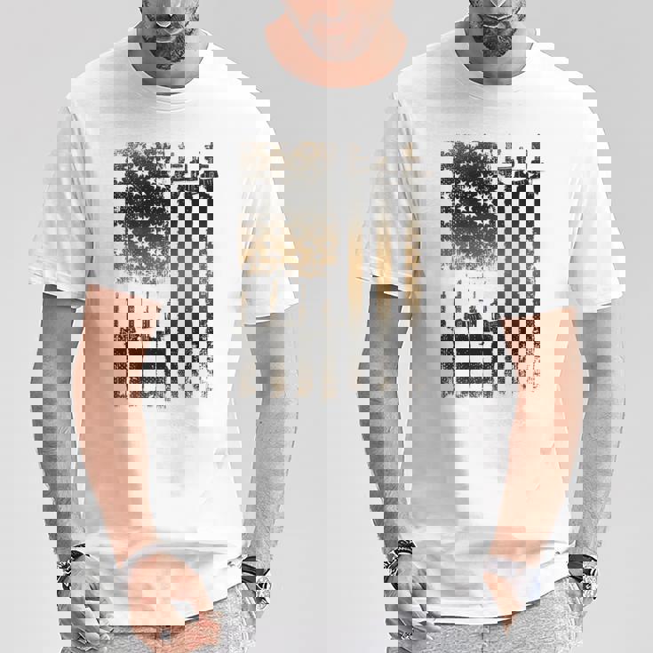 I Love Guns ブラックライフルコーヒー メンズ レディース バックデザイン Tシャツ 面白い贈り物