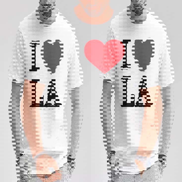 I Love La Top I Heart Los Angeles バケーションギフト Tシャツ 面白い贈り物