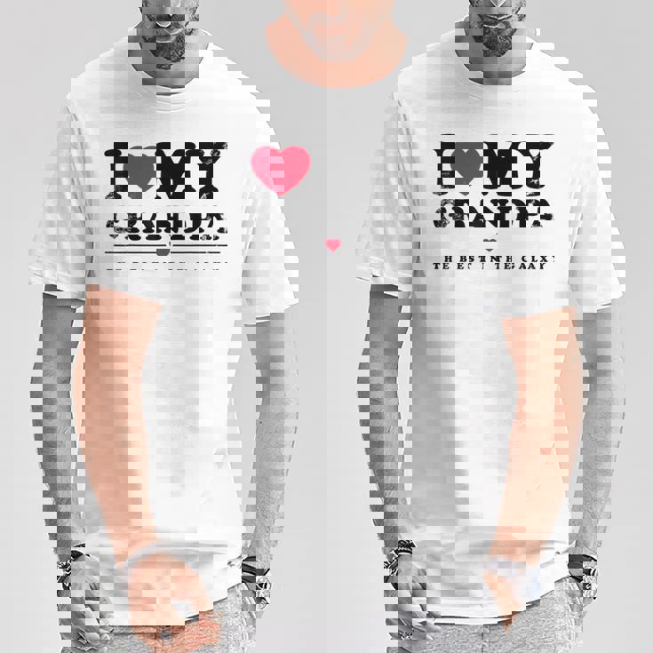I Love My Grandpa I Heart My Grandpa Tシャツ 面白い贈り物