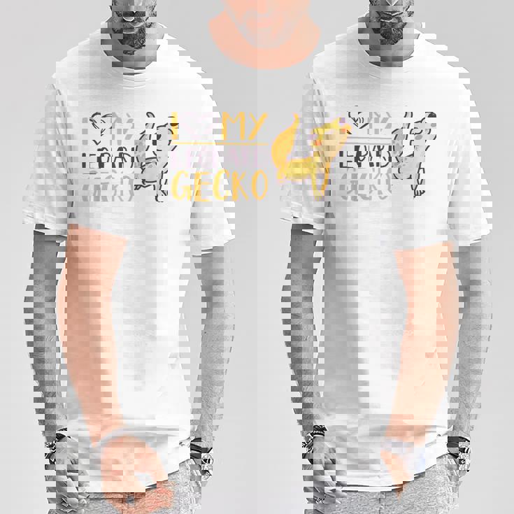 I Love My Leopard Gecko トカゲ ヒョウ ヤモリ 爬虫類 Tシャツ 面白い贈り物