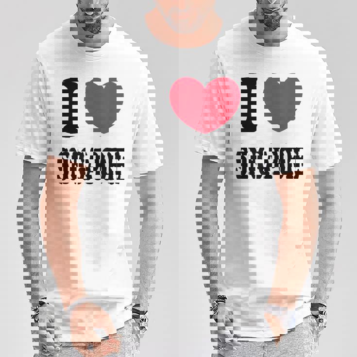 I Loveingapore シンガポールが大好き Tシャツ 面白い贈り物