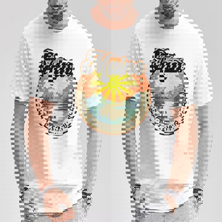 Maine Usa ハイキング ハイカー バックパッカー ハイキング 山 アウトドア 長袖tシャツ Tシャツ 面白い贈り物