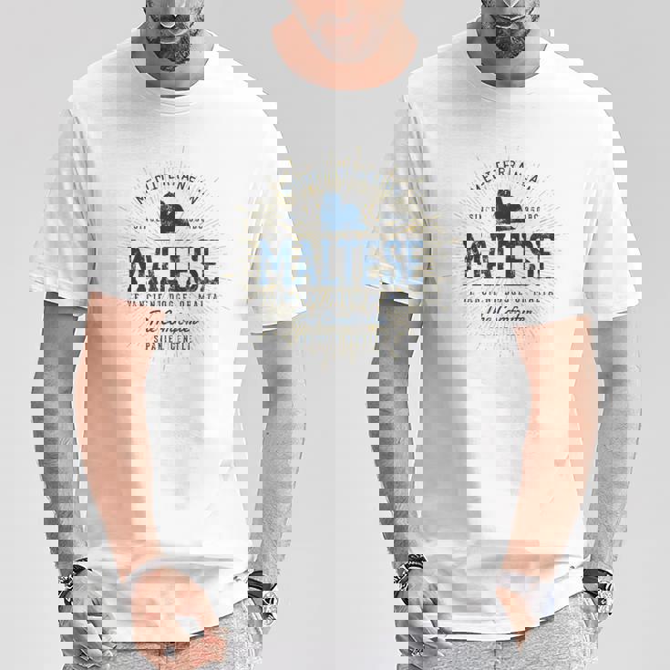 Maltese ギフトヴィンテージマルチーズ Tシャツ 面白い贈り物