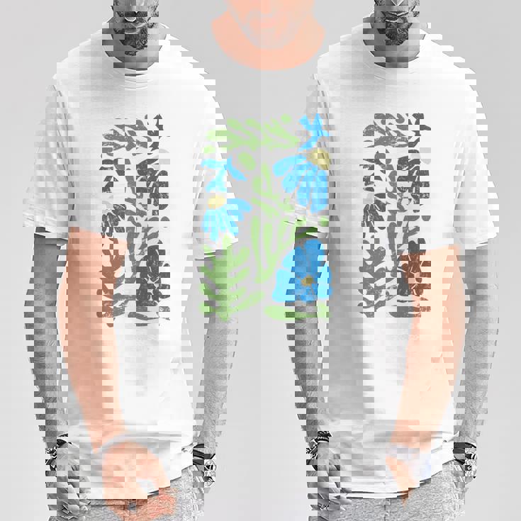 Matisse 抽象 秋 造花 美的 ペイント 長袖tシャツ Tシャツ 面白い贈り物