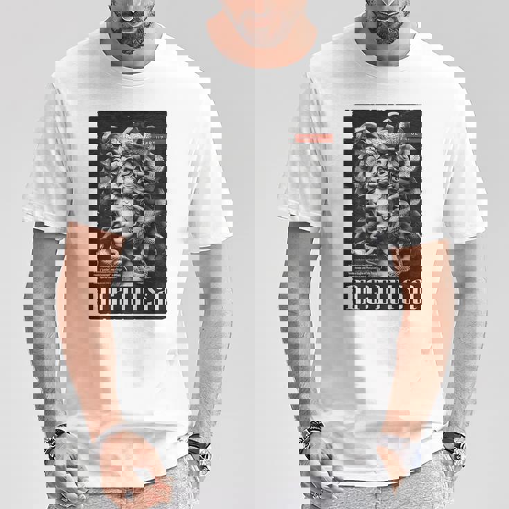 Medusa Backprint 女神の蛇 ギリシャ神話 バックプリント メデューサ Tシャツ 面白い贈り物