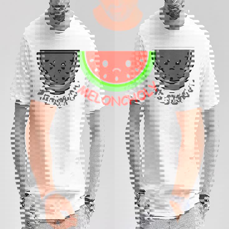 Meloncholy 面白い スイカ しゃれ フルーツ好き。 Tシャツ 面白い贈り物