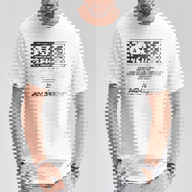 Msx Turbo R グリーン&ストーンウォッシュ効果 Tシャツ 面白い贈り物