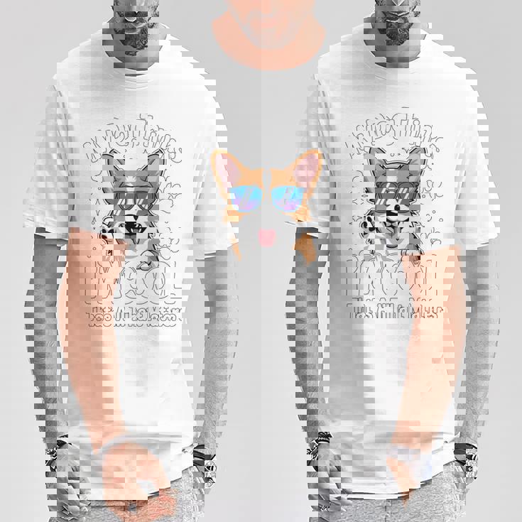 My Dog Thinks I'm Cool Corgi Dog Lover 長袖tシャツ Tシャツ 面白い贈り物