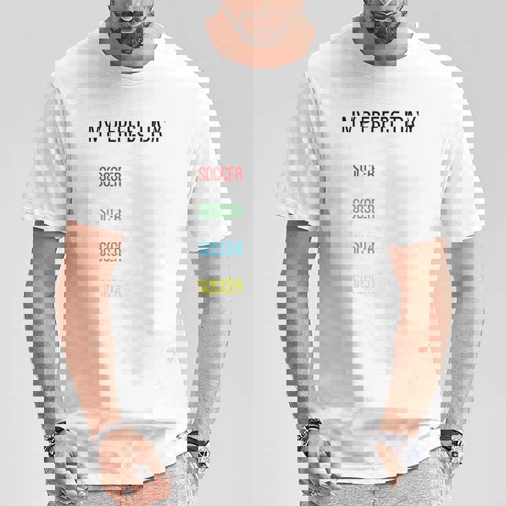 My Perfect Day、サッカー 長袖tシャツ Tシャツ 面白い贈り物