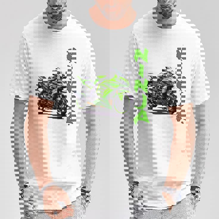 Ninjaオートバイスポーツバイク 長袖tシャツ Tシャツ 面白い贈り物