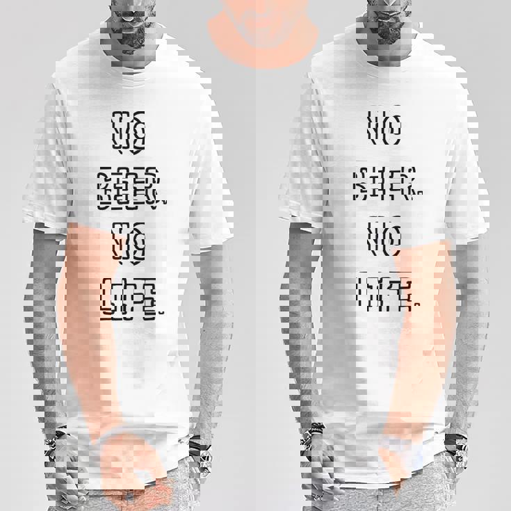 No Beer No Life ノービアーノーライフ ビール おもしろ かわいい Tシャツ 面白い贈り物