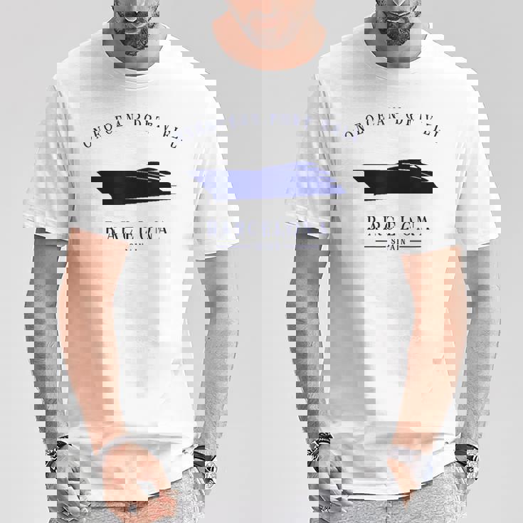 Oneocean Portell Marina バルセロナ ヨットクラブ スペイン リビエラ Tシャツ 面白い贈り物