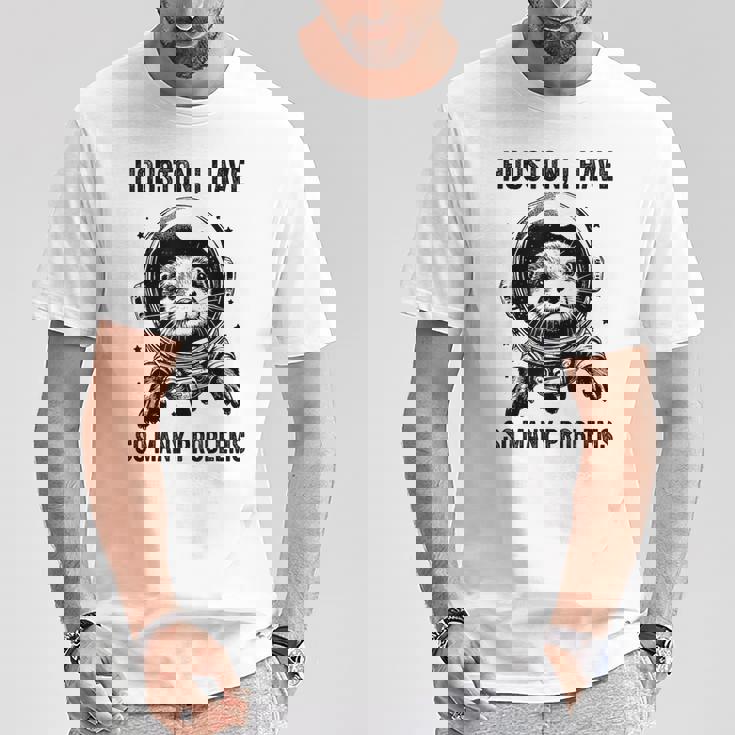 Otter Dad Mompace ヒューストン問題カワウソ Tシャツ 面白い贈り物