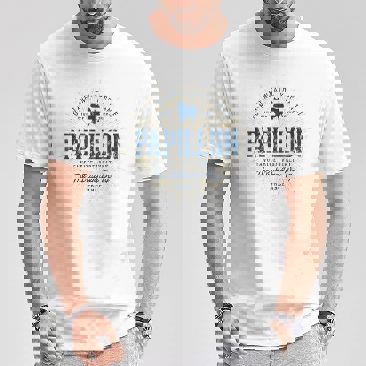 Papillon ヴィンテージパピヨン Tシャツ 面白い贈り物