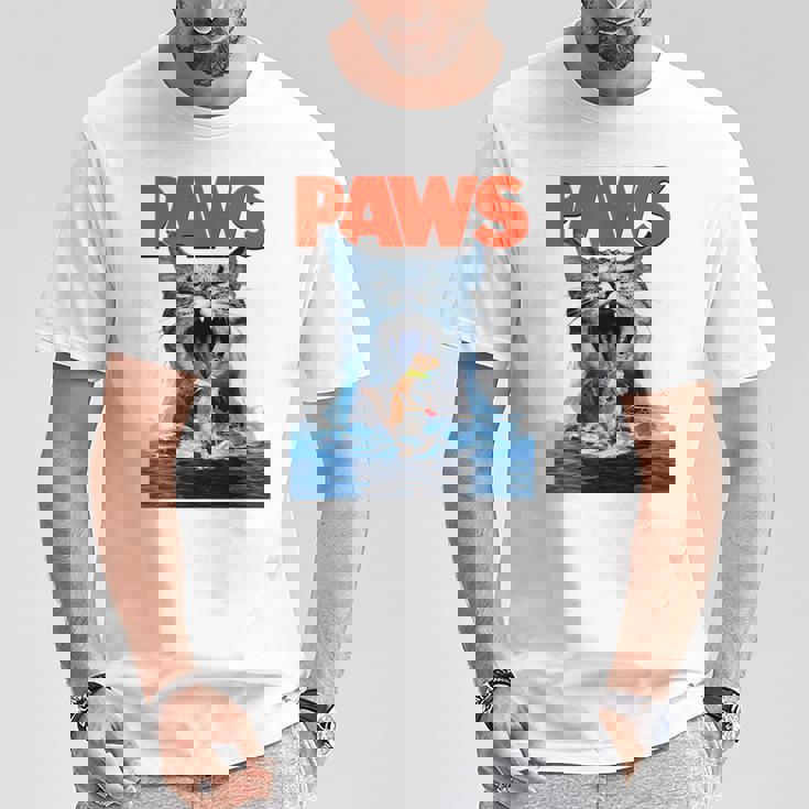 Paws Cat Lover ホラー映画 パロディ Tシャツ 面白い贈り物