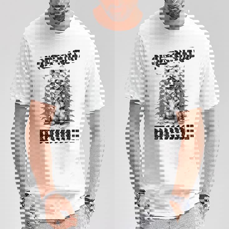 Questquad ブロッコリー 面白い 猫好き Tシャツ 面白い贈り物