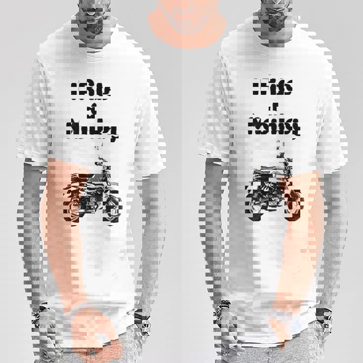 I Ride A Monkey オートバイ ミニバイクシャツ Tシャツ 面白い贈り物