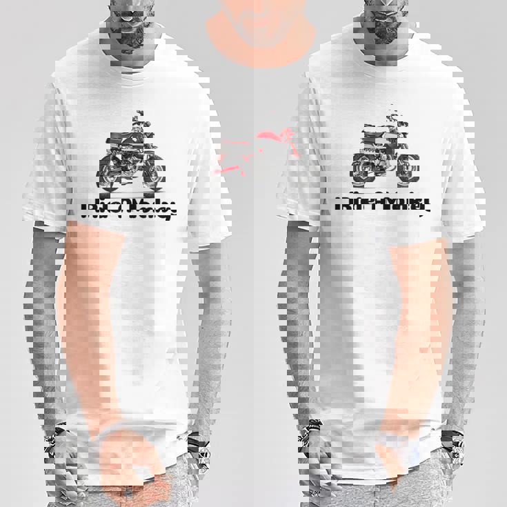 I Ride A Monkey オートバイミニバイクまたはピットバイク Tシャツ 面白い贈り物
