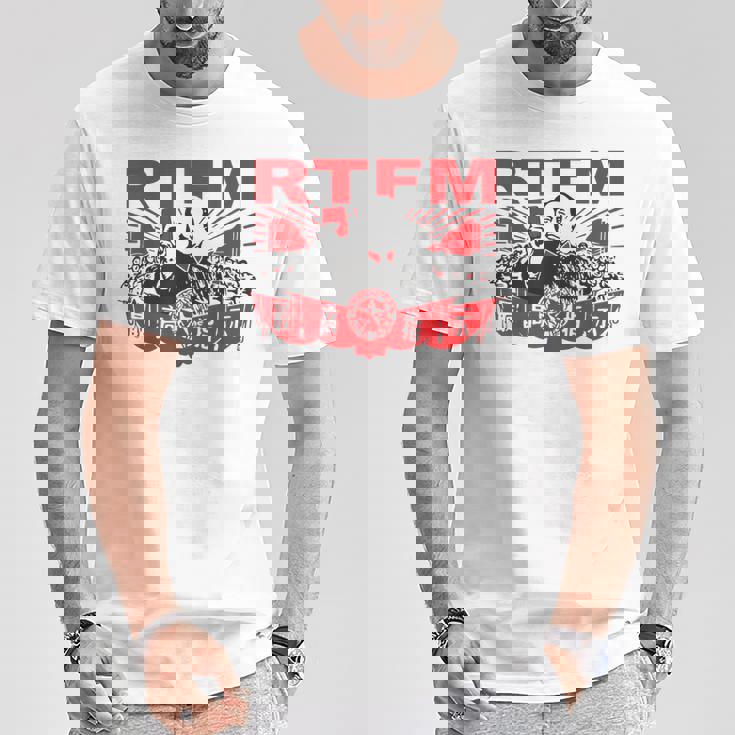 Rtfm ミームをマップ Tシャツ 面白い贈り物