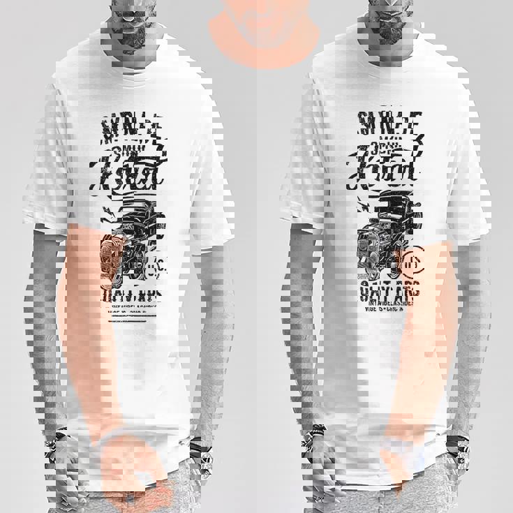 Smyrna Delaware Usa ホットロッド ビンテージスタイル カーデザイン Tシャツ 面白い贈り物