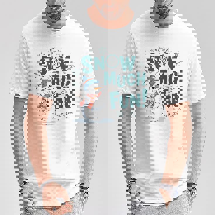 Snow Much Fun 冬 雪だるま おもしろい クリスマス キッズ レディース メンズ Tシャツ 面白い贈り物