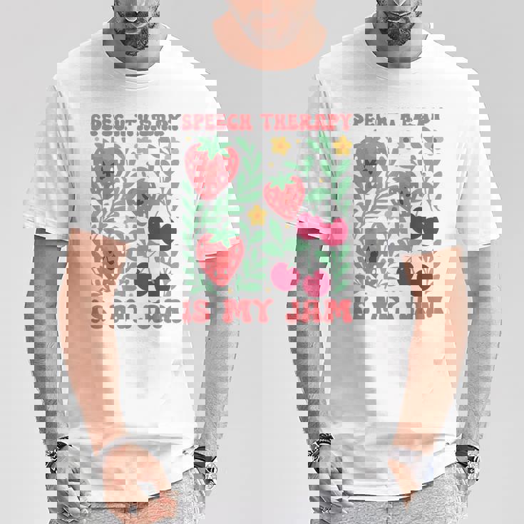 Speech Therapy Is My Jam Boho Floral Speech Pathology Slp T-Shirt Unique Gifts