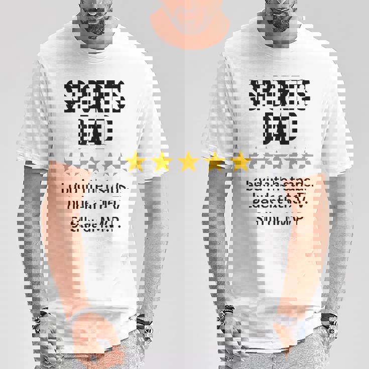 Sports Dad Loud In Thetands MVP 引用 Tシャツ 面白い贈り物