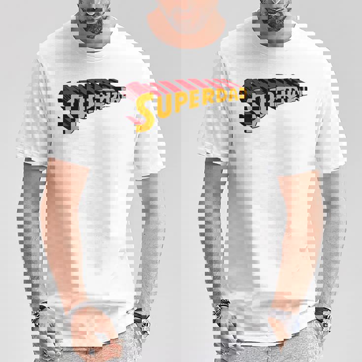 Super Daduperdad uperhero Dad Tシャツ 面白い贈り物
