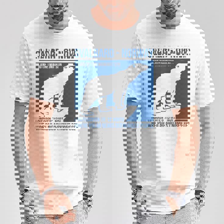 Svalbard ノルウェー ポーラーベア ロングイヤービーン スピッツベルゲン オーロラ Tシャツ 面白い贈り物