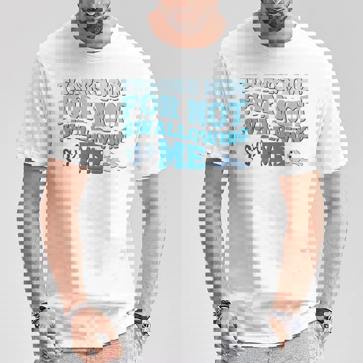 Thank Mom For Notwallow Me 娘 息子 母の日 Tシャツ 面白い贈り物