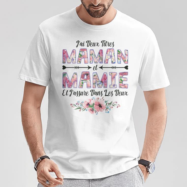 Titres Maman Et Mamie Fête Des Mères Grand Merés T-shirt femme