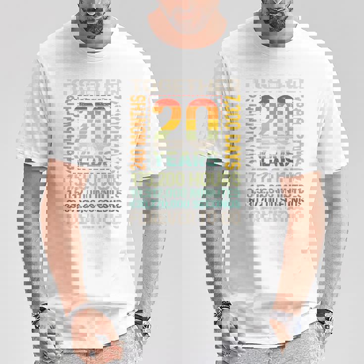 Together 20 Years Forever To Go 結婚20周年記念 Tシャツ 面白い贈り物